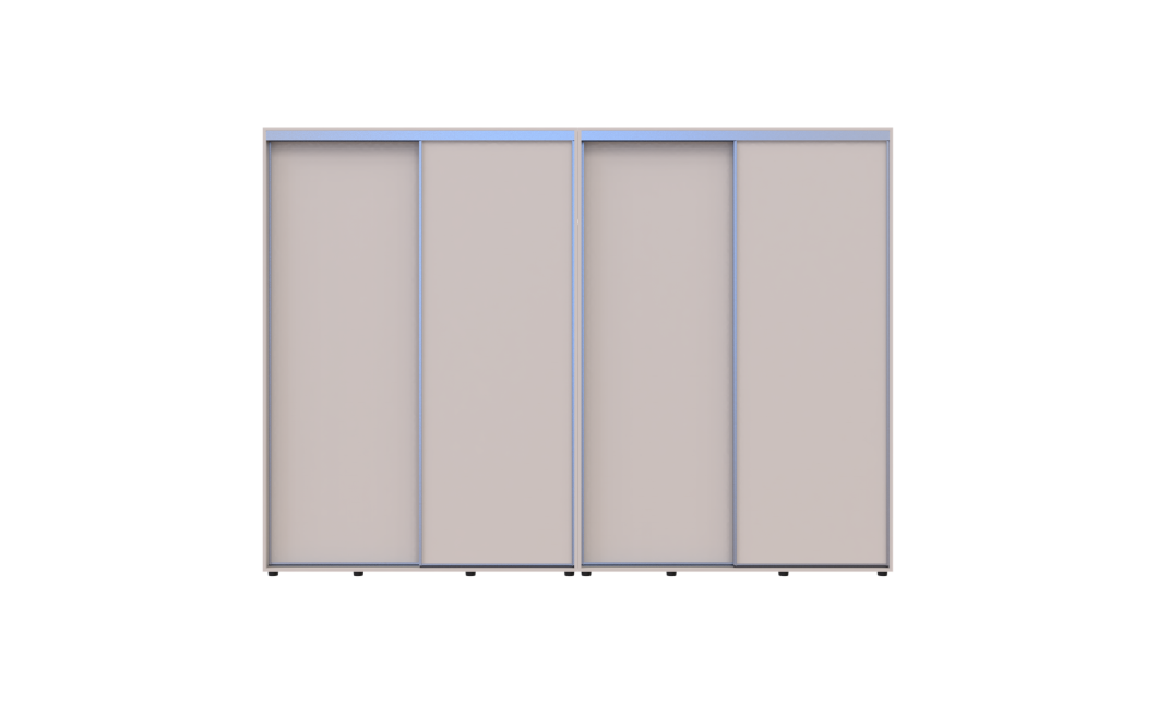 Kleiderschrank Doros Sigma Slim Schiebetüren Kaschmir 2+2 Türen 300x60x214.4 (42005607)