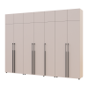 Kleiderschrank mit Schubladen, Regalen und Aufsatz Doros Kasper Kaschmir 2+3+2 Türen 315x48x245 (42005740)