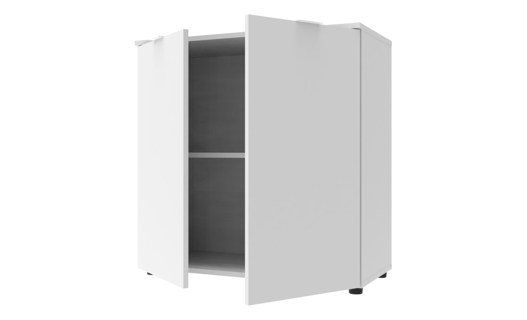 Kommode Doros Ron 3 Weiß 2 Türen 80x38x81 (41516001)