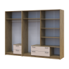 Kleiderschrank mit Spiegel Doros Rondi Artisan Eiche/Kaschmir 2+4 Türen 242x52x195 (42005657)