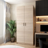 Kleiderschrank Doros Promo mit Drehtüren Sonoma Eiche 2 Türen 90x48x204 (40908024)