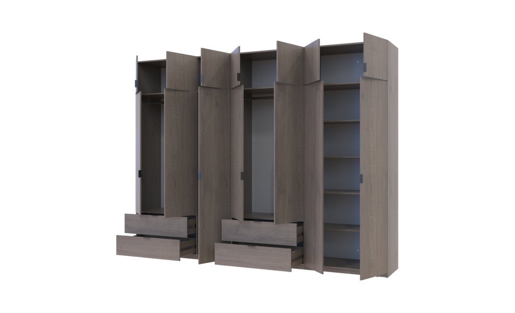 Kleiderschrank Doros Lukas Cannolo / Cannolo 3+4 Türen 315x50x240 (42005248)