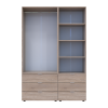 Kleiderschrank Doros Gelar Sonoma Eiche 2 Türen Säulenschrank 137,5x49,5x203,4 (42005180)