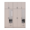 Kleiderschrank mit Spiegel und hohem Aufsatz Doros Rondi Kaschmir 2+3 Türen 203x52x260 (42005643)