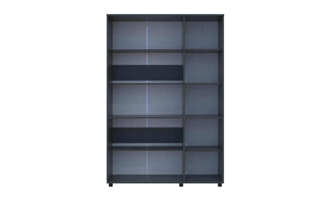 Kleiderschrank Doros Thorn Anthrazit 3 Türen Böden 135x51,6x200 (44900492)
