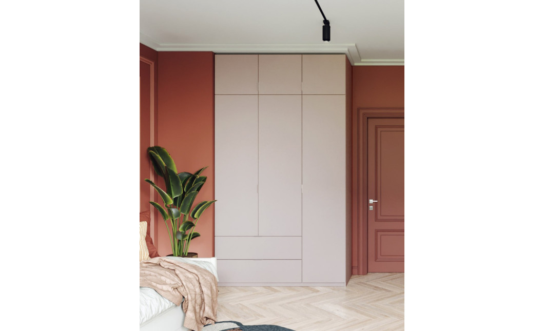 Kleiderschrank Doros Lukas mit Drehtüren Weiß 3 Türen 120x50x240 (80737796)