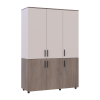 Kleiderschrank Doros Thorn Cremona Cannolo/Kaschmir 3 Türen Kleiderstange 135x51,6x200 (44900499)