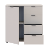 Kommode Doros Ron 1 Kaschmir 1 Türen 4 Schubladen 80x38x81 (41516043)