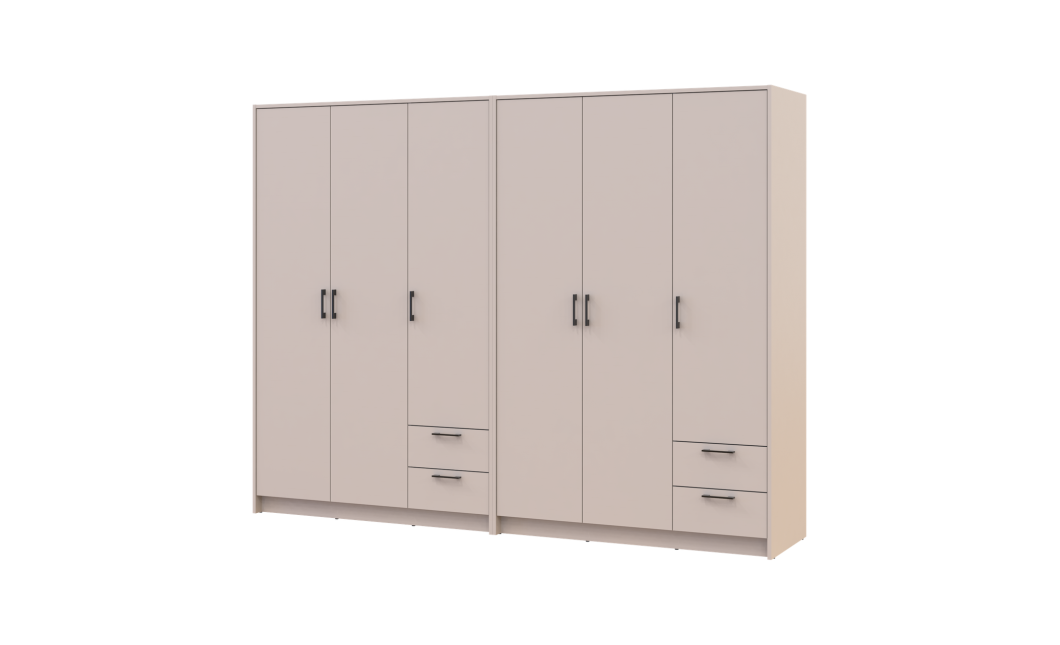 Kleiderschrank Doros Rondi Kaschmir 3+3 Türen 242x52x195 (42005622)