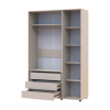 Kleiderschrank mit Schubladen Doros Kasper Kaschmir 3 Türen 135x48x204 (42005561)