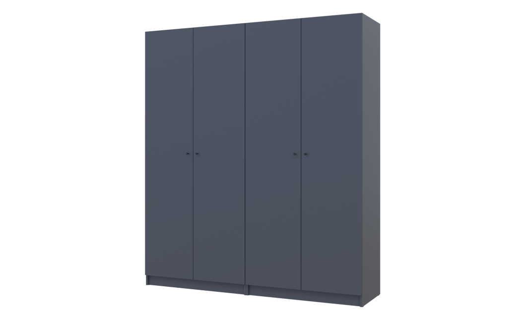 Kleiderschrank-Set Doros Promo Anthrazit 2+2 Türen 180x48x204 (42005333)