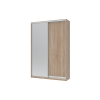 Kleiderschrank Doros City Light Schiebetüren Sonoma Eiche mit Spiegel 150x45x225 (42002037)