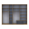 Kleiderschrank mit Aufsatz Doros Rondi Artisan Eiche/Graphit 3+4 Türen 281x52x236 (42005708)
