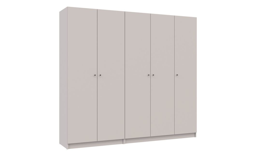 Kleiderschrank Doros Promo mit Drehtüren Kaschmir 2+3 Türen 225x48x204 (80737673)