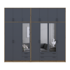 Kleiderschrank mit Spiegel und hohem Aufsatz Doros Rondi Artisan Eiche/Graphit 3+4 Türen 281x52x260 (42005721)