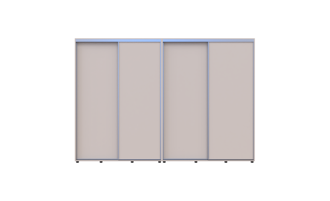Kleiderschrank Doros Sigma Slim Schiebetüren Kaschmir 2+2 Türen 310x45x214.4 (42005608)