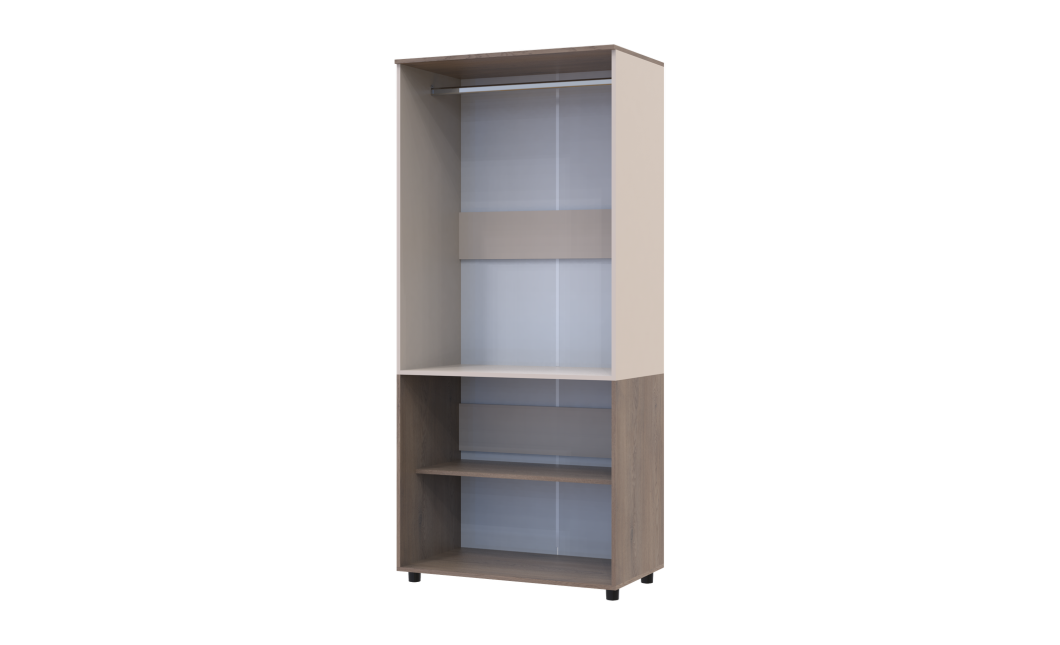 Kleiderschrank Doros Thorn Cremona Cannolo/Kaschmir 2 Türen Kleiderstange 90x51,6x200 (44900451)