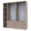 Kleiderschrank Doros Gelar Sonoma Eiche 2+2 Türen mit offenem Regal 193,2x49,5x203,4 (42005044)