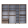 Kleiderschrank mit Schubladen, Regalen und Aufsatz Doros Kasper Cremona Cannolo 2+3+2 Türen 315x48x245 (42005741)