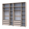 Kleiderschrank mit Schubladen und Aufsatz Doros Kasper Kaschmir 3+3 Türen 270x48x245 (42005578)