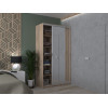 Kleiderschrank Doros City Light Schiebetüren Sonoma Eiche mit Spiegel 120x60x225 (42002035)