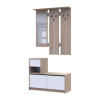 Flurmöbel Set Bela Sonoma Eiche/Weiß mit Spiegel 100x40x210 (44900410)