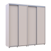 Kleiderschrank Doros Sigma Slim Schiebetüren Kaschmir 2+2 Türen 220x60x214.4 (42005591)