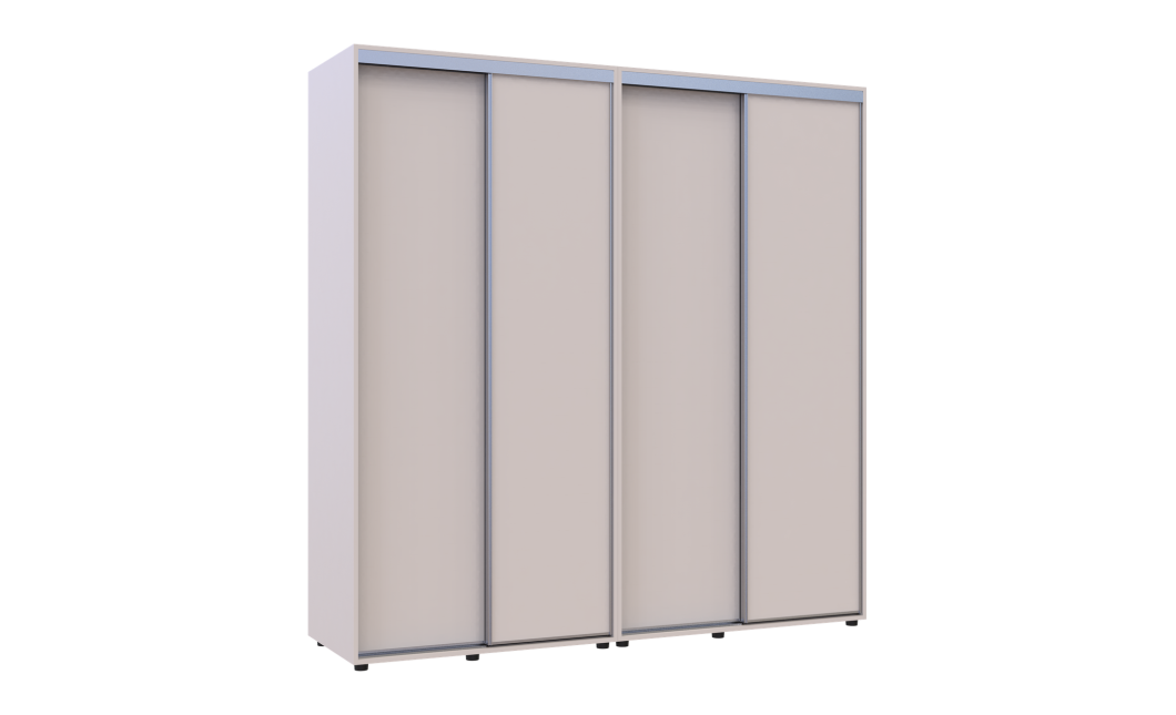 Kleiderschrank Doros Sigma Slim Schiebetüren Kaschmir 2+2 Türen 220x60x214.4 (42005591)