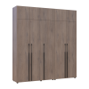 Kleiderschrank mit Schubladen, Regalen und Aufsatz Doros Kasper Cremona Cannolo 2+3 Türen 225x48x245 (42005557)