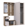 Flurmöbel Set Bela + Kleiderschrank Promo Eiche Evok/Kaschmir 190x48x204 (42005330)