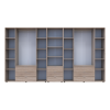 Kleiderschrank Doros Gelar Sonoma Eiche 4+4 Türen Säulenschrank 370x49,5x203,4 (42005185)