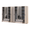 Kleiderschrank mit Spiegel Doros Rondi Kaschmir 4+4 Türen 320x52x195 (42005627)