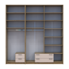 Kleiderschrank mit Spiegel und hohem Aufsatz Doros Rondi Artisan Eiche/Kaschmir 2+4 Türen 242x52x260 (42005681)
