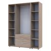Kleiderschrank Doros Gelar Sonoma Eiche 3 Türen mit offenem Regal 154,4x49,5x203,4 (42005042)