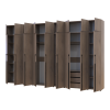 Kleiderschrank mit Schubladen, Regalen und Aufsatz Doros Kasper Cremona Cannolo 3+3+3 Türen 405x48x245 (42005737)