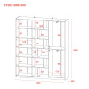 Kleiderschrank Doros Morgan Weiß 2 Türen 180x38,5x210 (42001246)