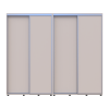 Kleiderschrank Doros Sigma Slim Schiebetüren Kaschmir 2+2 Türen 250x45x214.4 (42005596)