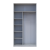 Kleiderschrank Doros City Light Natti Luc Schiebetüren mit Spiegel 150x45x225 (80736512)