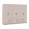 Kleiderschrank Doros Rondi Kaschmir 2+4 Türen 242x52x195 (42005620)
