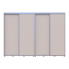 Kleiderschrank Doros Sigma Slim Schiebetüren Kaschmir 2+2 Türen 300x45x214.4 (42005606)