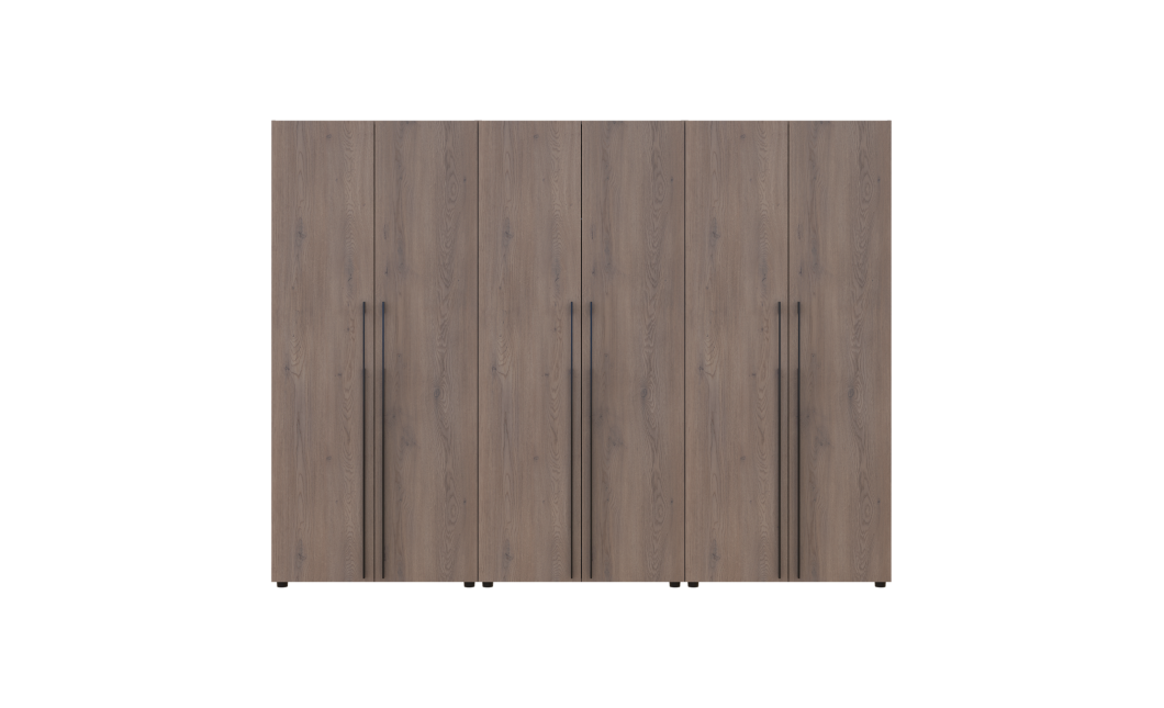 Kleiderschrank mit Regalen und Schubladen Doros Kasper Cremona Cannolo 2+2+2 Türen 270x48x204 (42005731)