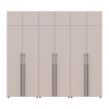 Kleiderschrank mit Schubladen, Regalen und Aufsatz Doros Kasper Kaschmir 2+2+2 Türen 270x48x245 (42005732)