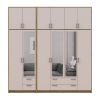 Kleiderschrank mit Spiegel und hohem Aufsatz Doros Rondi Artisan Eiche/Kaschmir 2+4 Türen 242x52x260 (42005681)