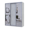 Kleiderschrank Doros City Light Natti Luc Schiebetüren mit Spiegel 225x60x225 (80736528)