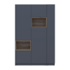 Kleiderschrank Doros Dale mit Drehtüren Anthrazit/Ewok Eiche 2 Türen 143,2x52x220 (42005337)