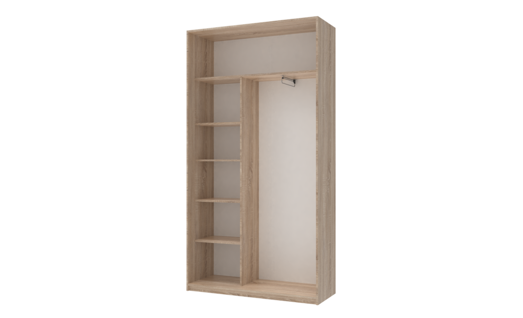 Kleiderschrank Doros City Light Schiebetüren Sonoma Eiche 2 Türen 120x45x225 (42002011)
