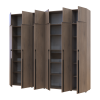 Kleiderschrank mit Regalen und Aufsatz Doros Kasper Cremona Cannolo 3+3 Türen 270x48x245 (42005577)