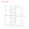 Kleiderschrank Doros Morgan Weiß 2 Türen 180x38,5x210 (42001246)