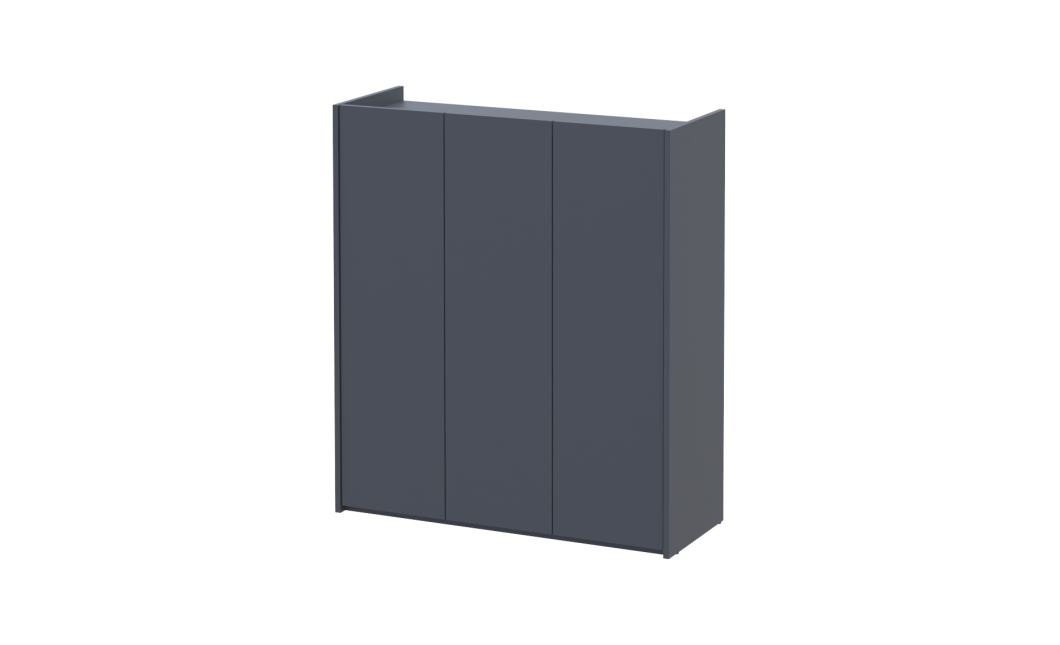 Kommode Doros Kassel Graphitgrau 3 Türen 97x40x110 (41516211)