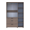 Kleiderschrank Doros Thorn Cremona Cannolo 3 Türen 3 Schubladen Kleiderstange 135x51,6x200 (44900477)